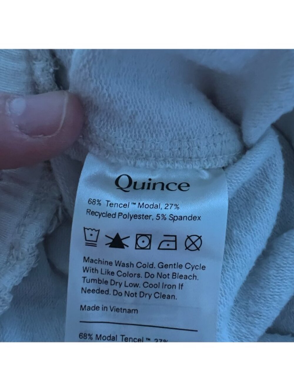Quince SuperSoft Fleece Joggers Off-White Women's Size Medium - Picture 9 of 10